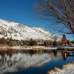 Summer Lake's Winter Ridge, beautiful with a light dusting of snow.
